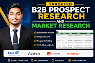 do targeted b2b prospect research and market research