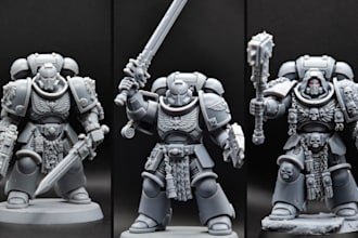 sculpt custom 3d warhammer 40k miniature stl file for 3d printing and modeling