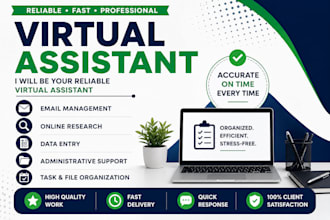 be your virtual assistant for admin, writing, and online tasks