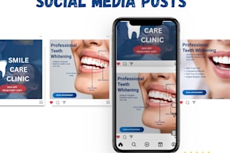 design professional dental and medical social media posts