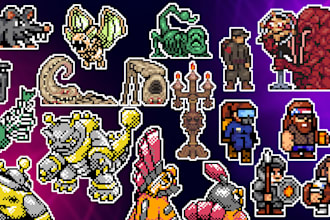 make pixel art assets for your videogame project