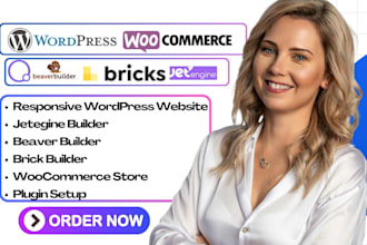 design a responsive wordpress website with oxygen builder, beaver brick builder