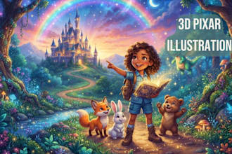 create children book illustration using ai
