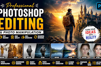 create realistic photo manipulation photoshop editing and composite art