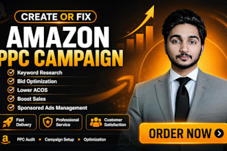 setup and optimize your amazon PPC campaigns, manage amazon ppc ads