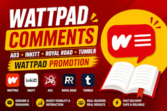promote comment read comment on your wattpad or inkitt story on all platforms
