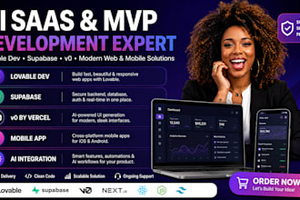 build fix ai saas mvp with lovable dev, cursor ai supabase replit, bolt new, v0