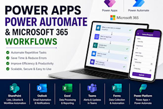 build power apps, power automate flows and sharepoint workflows