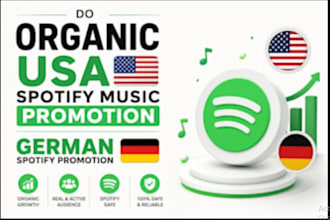 german spotify music promotion, spotify track promotion, USA spotify track viral