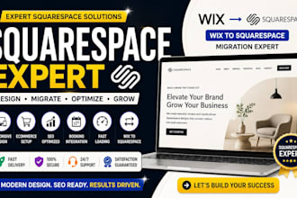 build squarespace website migrate wix to squarespace with SEO setup