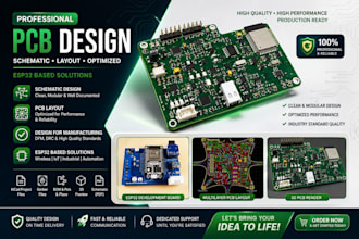 professional design pcb layout, schematic, custom circuit boards, kicad and bom