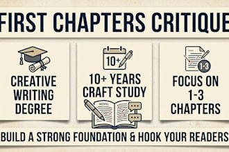 edit and critique the first chapters of your novel