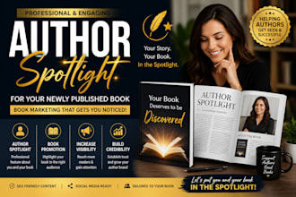 create author spotlight for your newly publish book, book marketing
