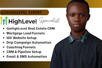 gohighlevel ghl real estate drip campaign coach mortgage idx website funnel saas