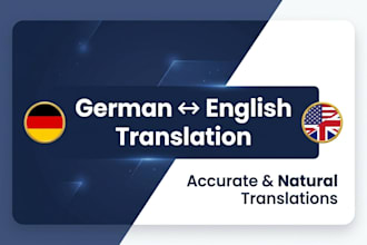 translate german to english and english to german professionally