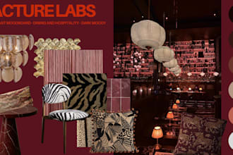 create a luxury interior concept board and design direction for your space