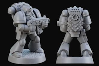 sculpt custom warhammer 40k stl miniatures for 3d printing