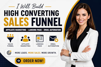 build high converting sales funnel, affiliate marketing, landing page