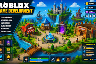 develop a roblox game, script, map, simulator, obby, or tycoon in roblox studio