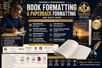 do book and memoir formatting for amazon KDP, kindle ebook, paperback and lulu
