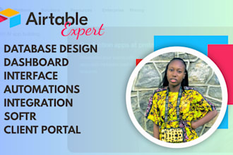 setup airtable database, airtable automation, softr webapp, client portal