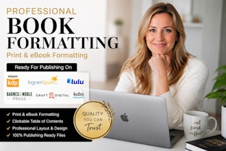 format book for amazon KDP ingramspark lulu ebook publishing