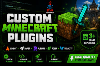 develop a custom minecraft plugin for spigot, paper, purpur, folia or velocity