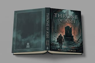 professional dark fantasy book cover design ebook and paperback KDP ready