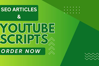 write engaging youtube scripts and SEO blog articles