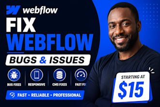 fix webflow bugs, webflow cms, responsive and webflow issues, webflow website