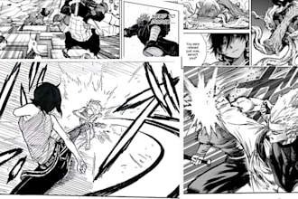 draw webtoon panel layouts, manga comic page, manga vertical scroll comic
