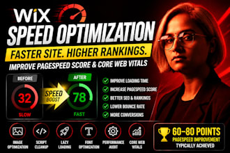 optimize your wix site speed to improve loading time and google pagespeed score