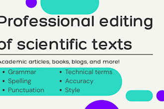 professional editing of scientific texts