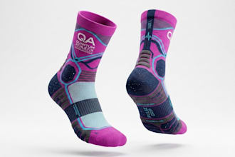design 3d socks mockup, 3d socks render, 3d textile, 3d glove mockup