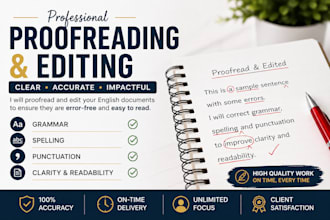proofread and edit your english documents professionally