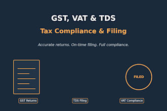 do your gst, vat, and tds tax compliance and filing support