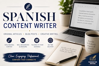 escribiré artículos, cuentos o textos creativos originales