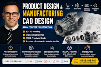 design manufacturing ready 3d cad models with technical drawings and gd and t
