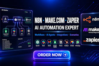 n8n automation make com automation make com n8n scenario zapier expert make com