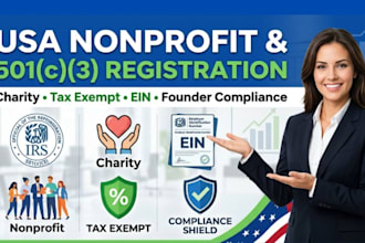 register usa non profit 501c3 tax exempt for charity and founders