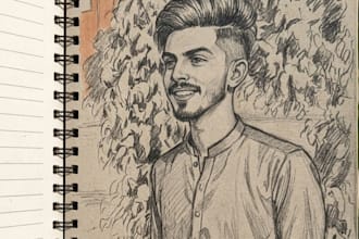 sketch your photo to realistic pencil drawing