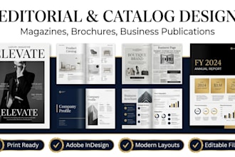 design editorial magazine newspaper ad brochure product catalog business advert