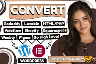 build html to wordpress squarespace website figma to shopify webflow