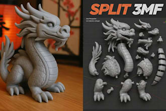 split large 3d models into printable pieces