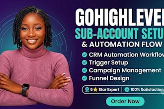 gohighlevel sub account setup CRM automation workflow trigger campaign funnel