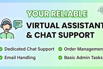 be your virtual assistant and customer chat support expert