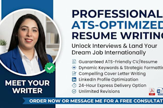 write an ats compliant resume and cv