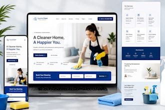 design a professional home cleaning website that gets more bookings