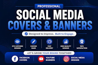 design a professional social media cover or banne