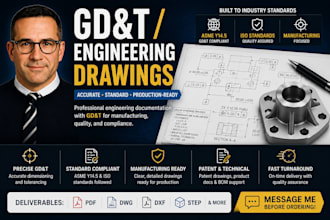 create precision gd and t engineering drawings and patent ready documentation